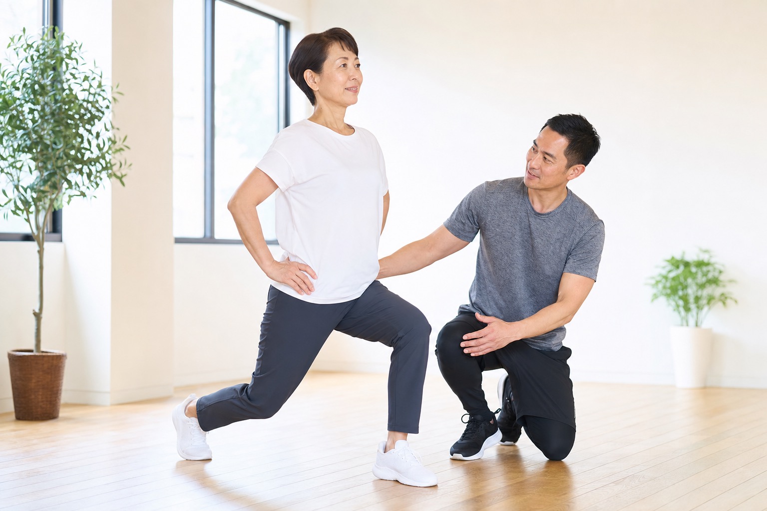 フィットネスジムでの無理のない運動指導